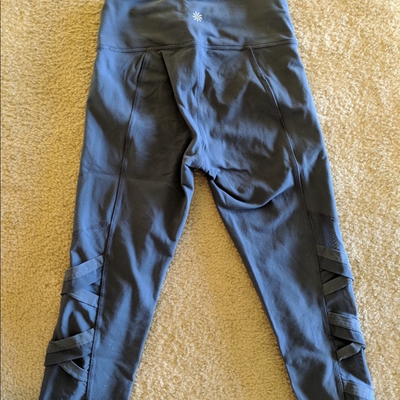 Athleta grey mesh workout leggings - Picture 4 of 4